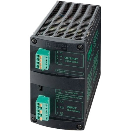Murrelektronik Power Supply, 360/550V AC, 24V DC, 10A, DIN Rail 85071